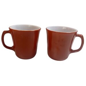 Corning Mugs Set of 2 Milk Glass Coffee Tea Cup Vintage Kitchenware